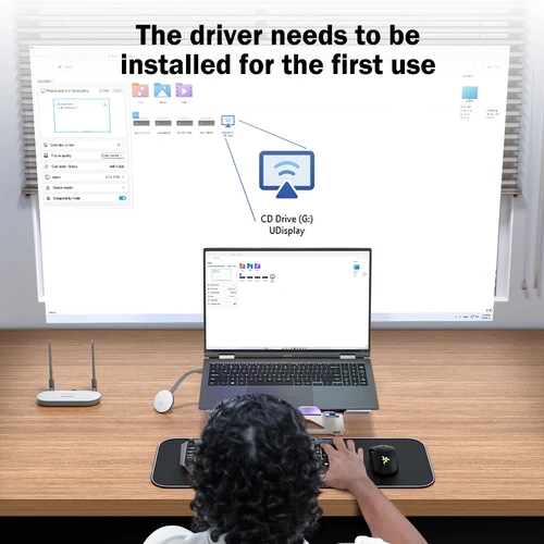 Imagen 2 del producto Lemorele transmisor de vídeo HDMI inalámbrico y extensor de receptor HDMI/VGA adaptador de pantalla Dongle para Monitor de TV proyector interruptor PC