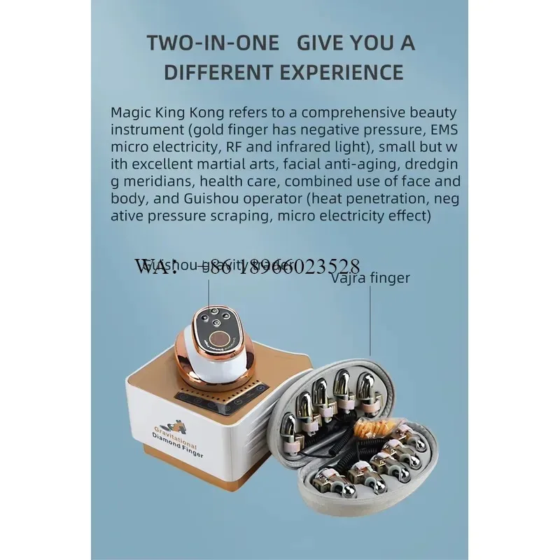WMWMNU Golden Finger Glow Tightening Face Lift Microcurrent Technology Portable Handheld Facial for Aesthetic