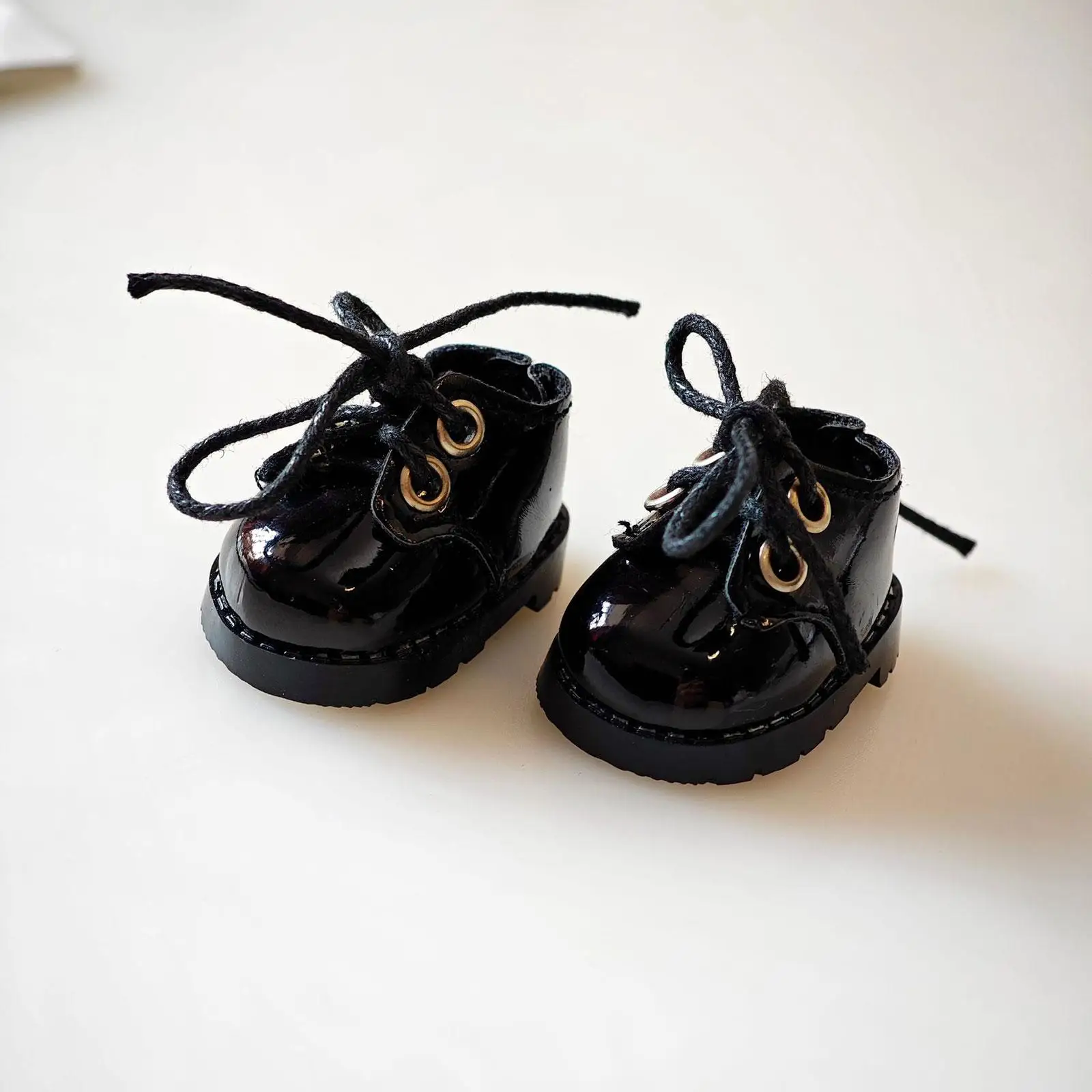 1 paire d'accessoires de poupée, chaussures habillées, jouet pour poupée de 15cm, fournitures de travaux manuels, chaussures élégantes à lacets, chaussures en cuir PU