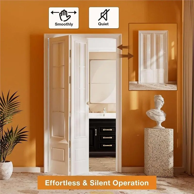 [hot-a34r】-kit-de-herrajes-para-puertas-plegables-de-armario-juego-de-rieles-para-puertas-plegables-de-24-pulgadas-paquete-de-2