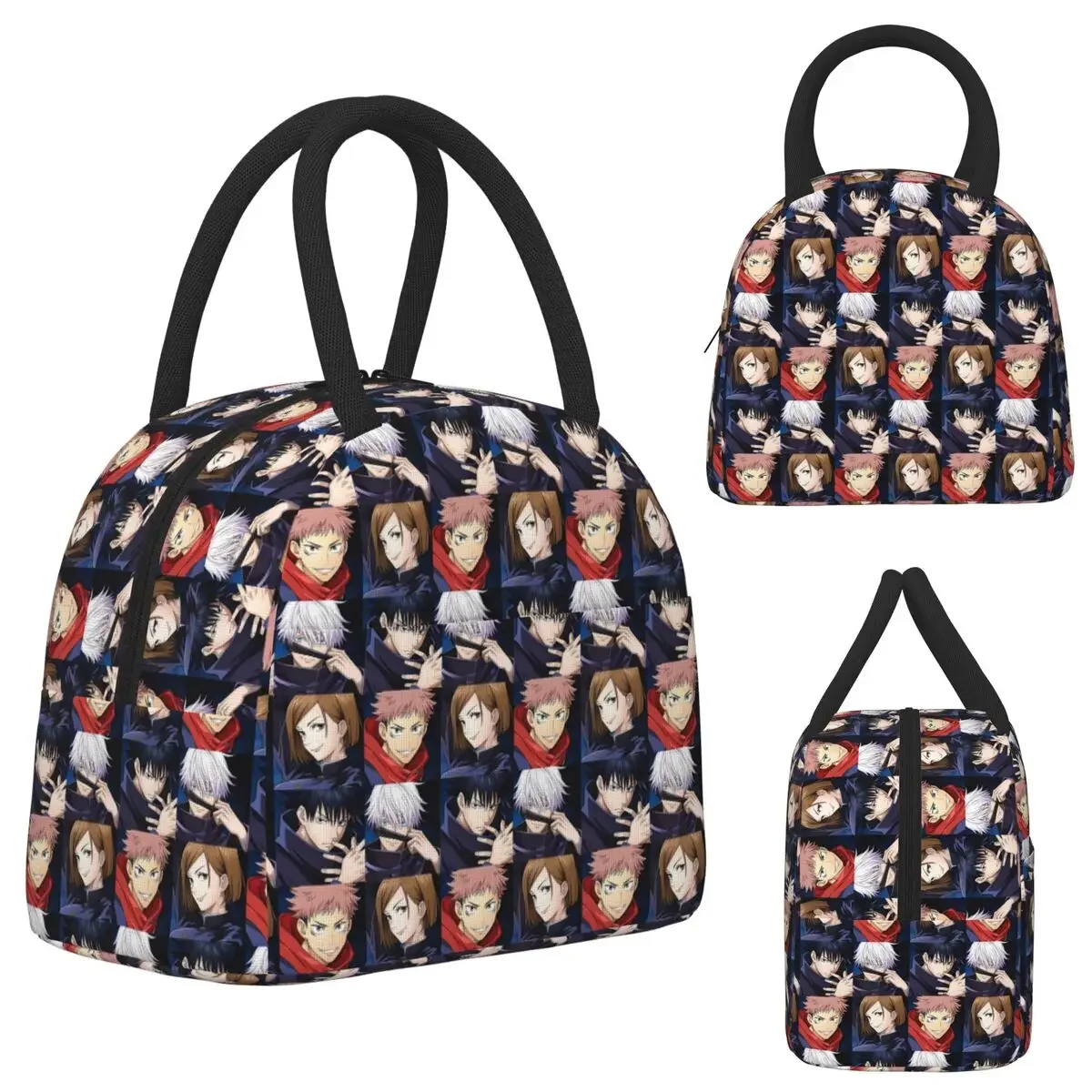 Megumi Besto Friendo Jujutsu Kaisen Sukuna Anime Insulated Lunch Bag for Kids School Cooler Thermal Lunch Boxes Container