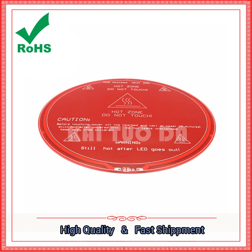 3D Printer Accessories PCB Heating Plate MK2Y Round Diameter 200mm Heating Hot Bed Insulation Board