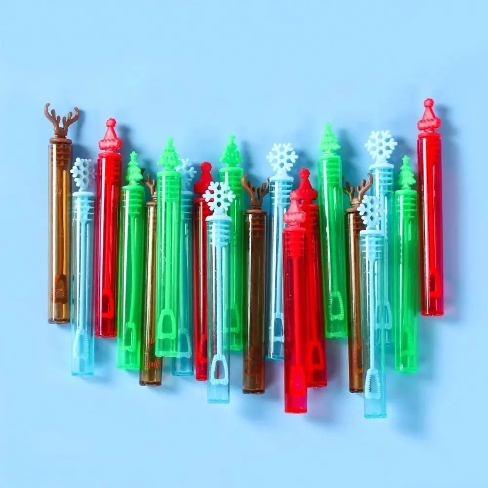 10pcs New Christmas Wand Tube New Year Xmas Tree Bubble Wands Navidad Gifts Kids Empty Bottles