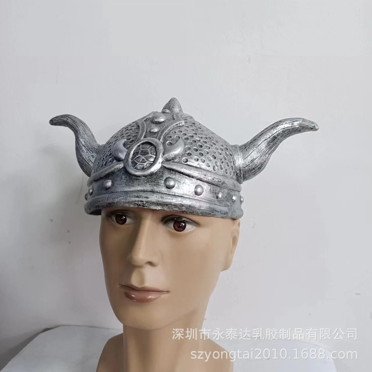 Latex Horn Hat Pirate Viking Hat Ancient Roman Warrior Hat Warrior Helmet Cosplay Party Props