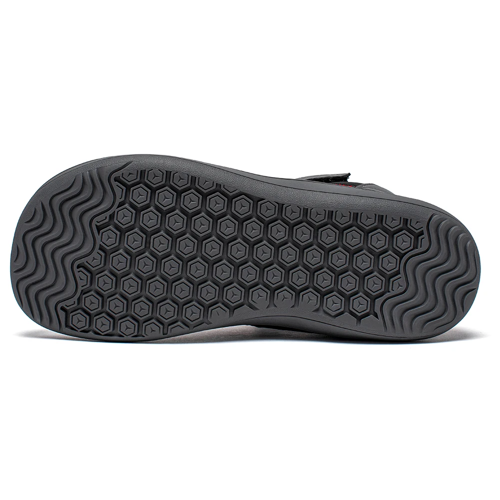 أحذية HOBIBEAR للأطفال متوسطة القدم كبيرة/أطفال صندوق بمقدمة واسعة بدون قطرة من الجلد الاصطناعي أحذية خارجية بحلقة خطافية