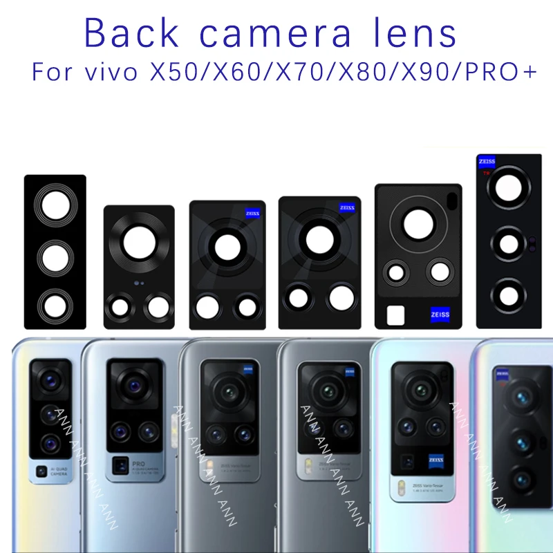 Back Rear Camera Glass Lens For VIVO X50 X60 X70 X80 X90 Pro+ Pro Plus Replacement Parts