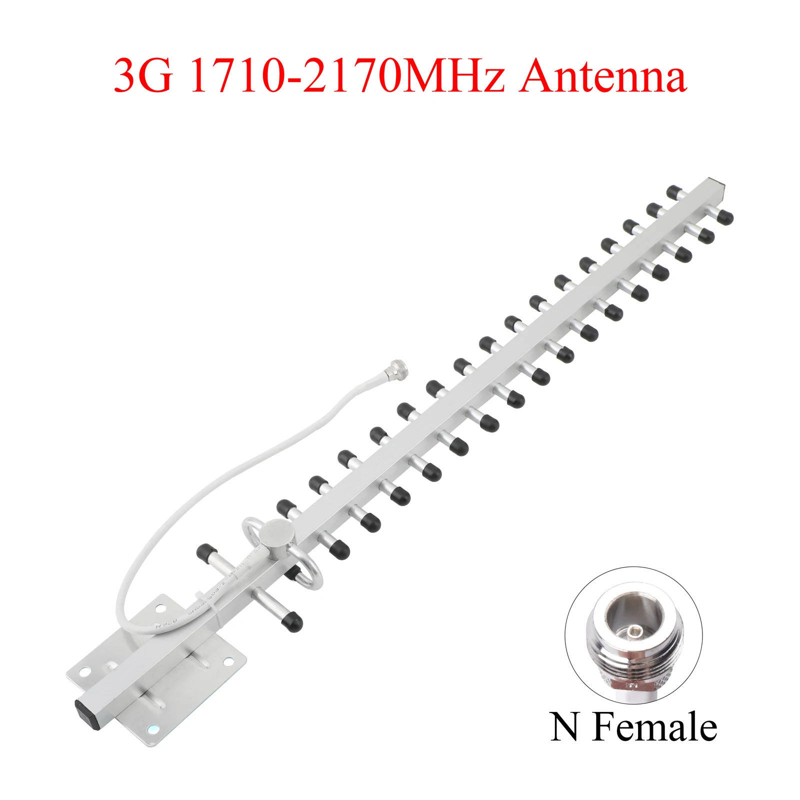 1PCS 20dBi 3G Yagi Antenna 1710-2170MHz N Female External Outdoor Antenna For GSM UMTS LTE Mobile Signal Booster Repeater