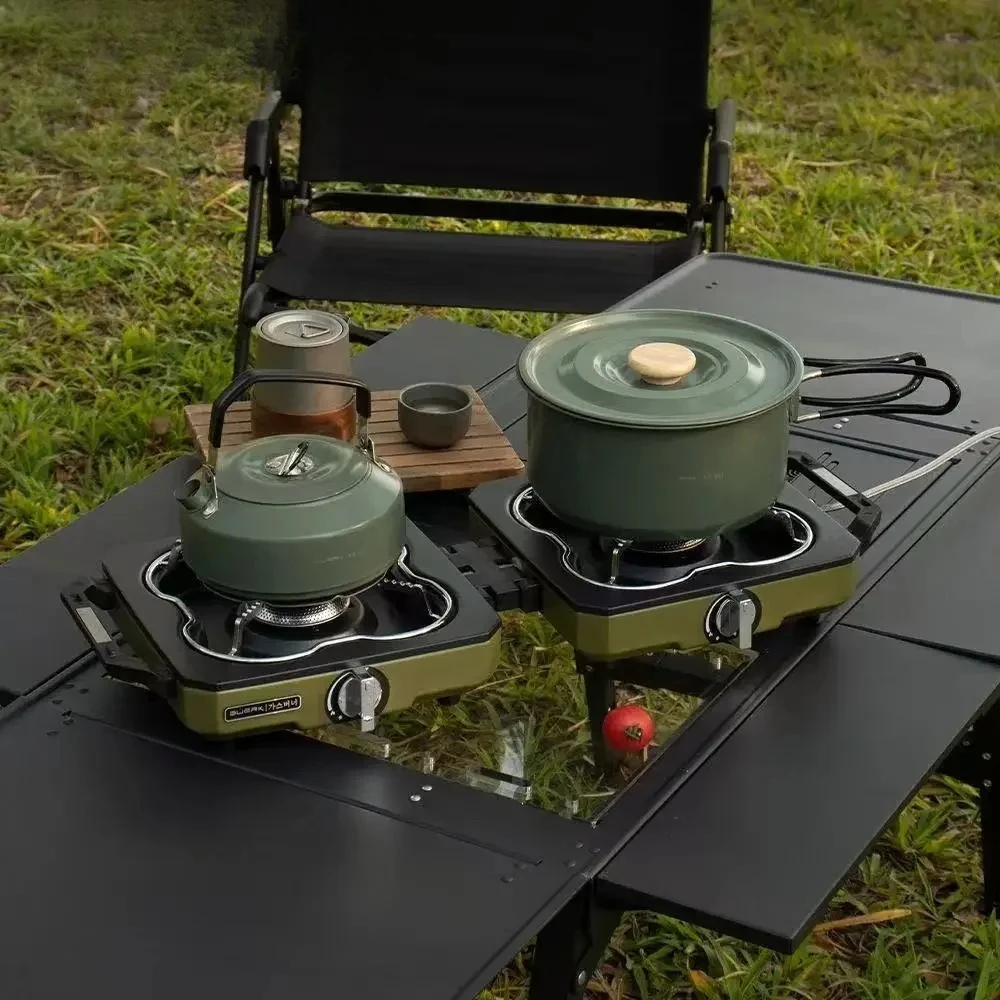 Double Head Stove Dual Burner  - Camping Double Cooking Stove review and price
