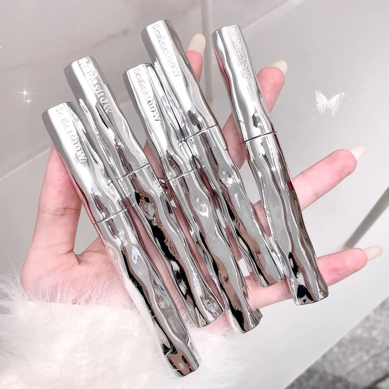 Rímel tubo de girassol natural rímel primer natural de longa duração curling cabeça fina à prova dwaterproof água