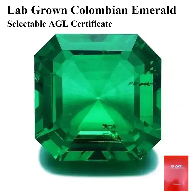 

Выращен в лаборатории Колумбийский изумруд, огранка Asscher, гидротермальные изумруды, драгоценный камень для изготовления ювелирных изделий, материал на выбор, сертификат AGL