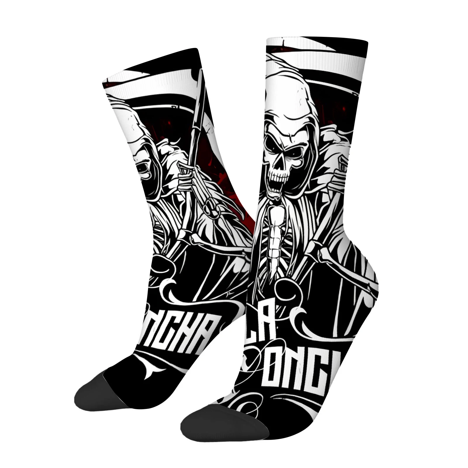 Unisex Retro Tone Tropical Plant Printed Crew Socks Vintage Casual Style Cotton Long Socks Daily Fashion Socks