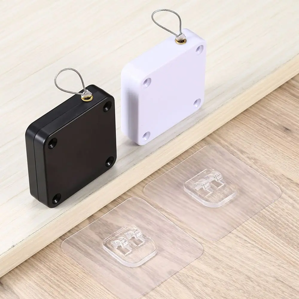 Punch-free Automatic Sensor Door Closer Strong Pull 800G Anti-theft Wire Rope Retractable Cabinet Catch Door Closer Buffer