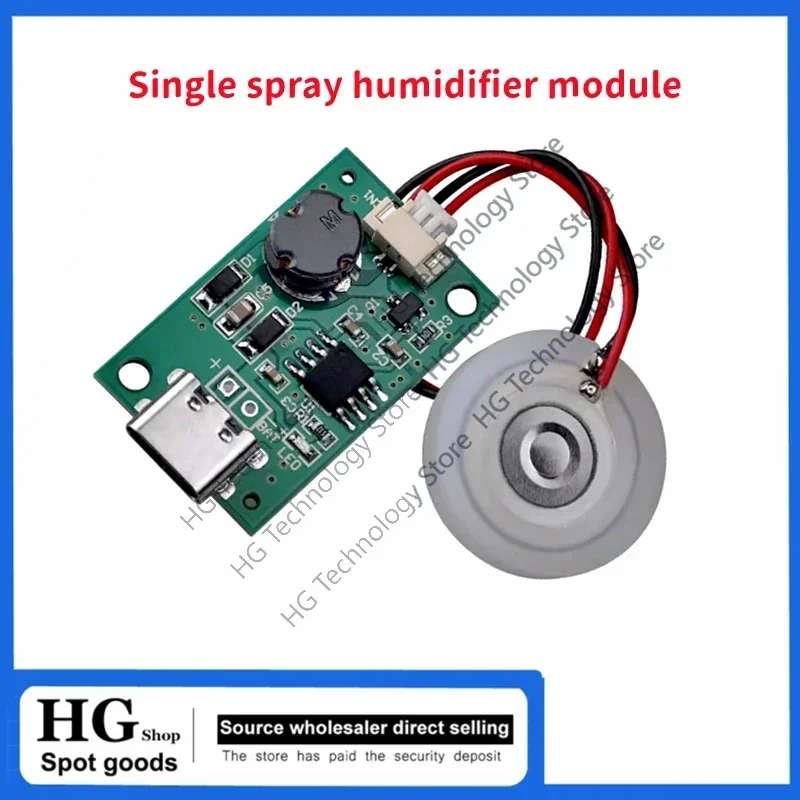 Original new  DC5V Type-C USB Ultrasonic Humidifier DIY Kits Mist Maker and Driver Circuit Board Fogger Atomization Film