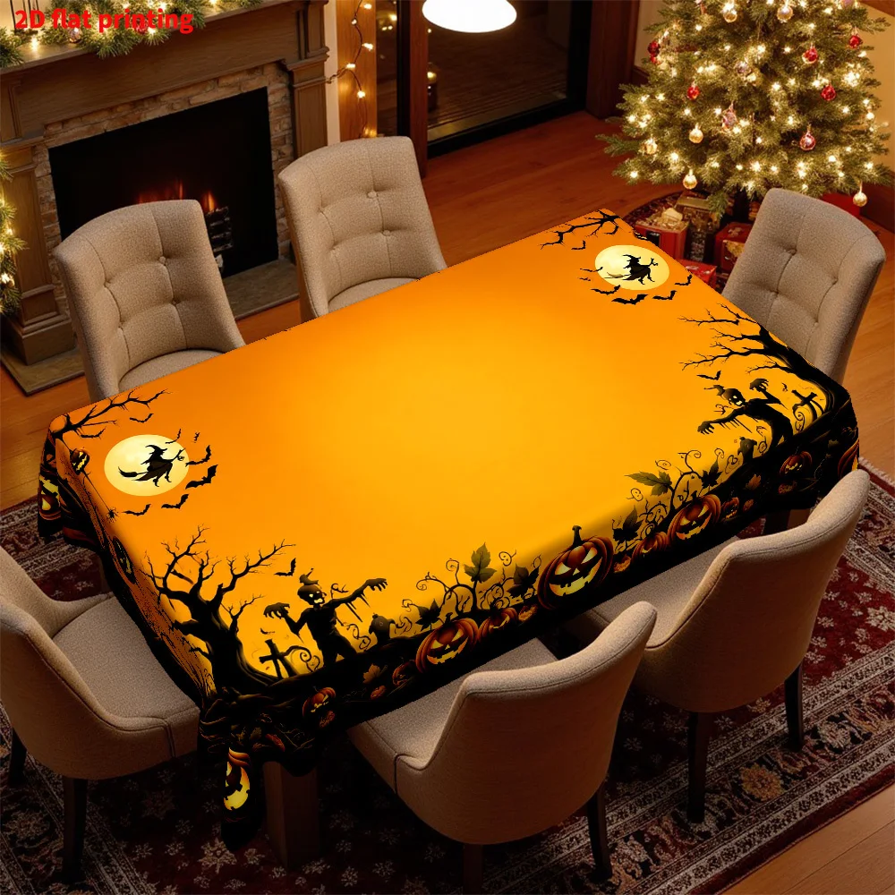 One piece, 2D flat printing, Halloween-themed printed tablecloth, table decoration, tableware, tableclothzyc