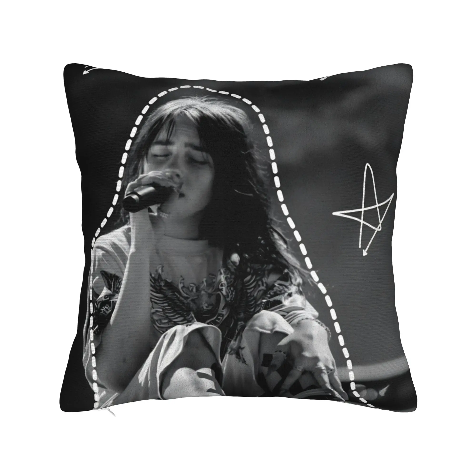 Popular Singer B-Billies Pillowcase Printing Polyester Cushion Cover Decorative Throw Pillow Case Cover Bedroom Zipper