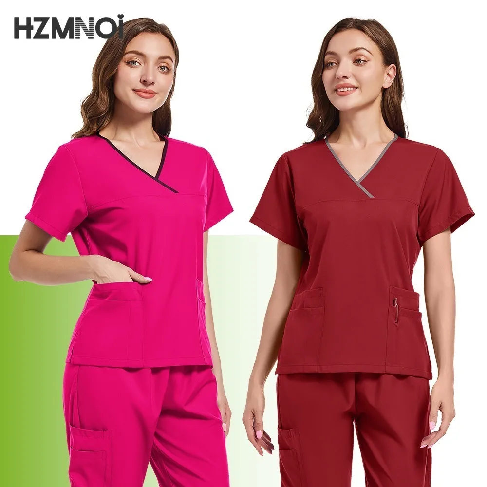 

Medical Scrubs Set Women Beautician Spa Workwear Doctor Nurse Nursing Uniforms Pharmacy Dentistry Clothes Pet Shop Vet Work Suit