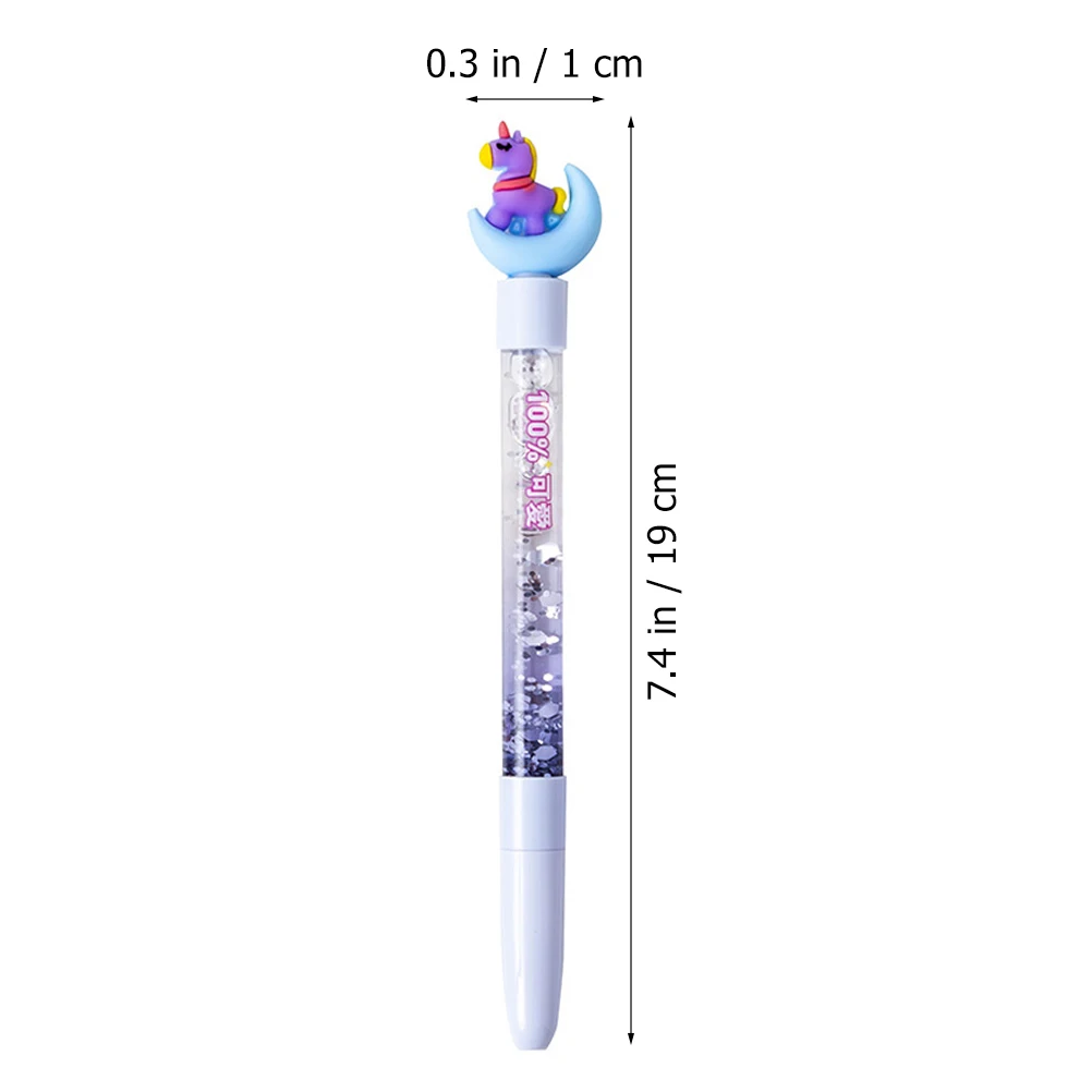 5 Pcs Black Marker Pen Gel Pens Multi-function Kawaii Writing Cute Cartoon Animal Plastic Student Stationery