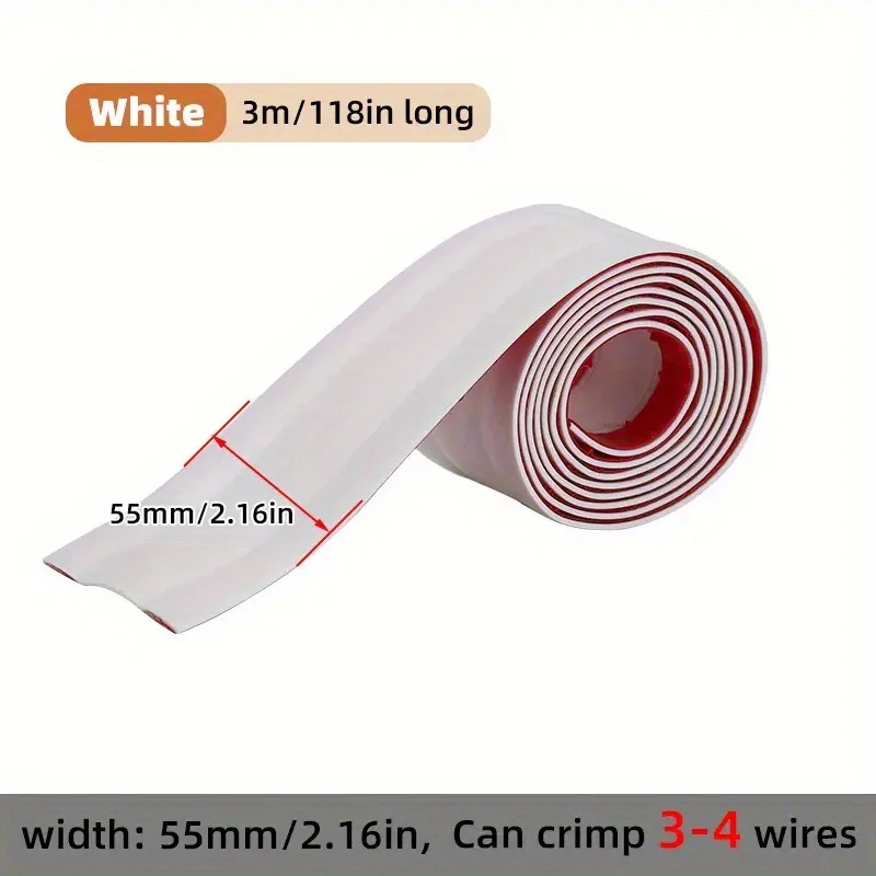 3M Self-adhesive Wire Protectors for Floors, Walls and Tables, Durable Wire Protectors To Prevent Tripping,Fixed Wire Stickers