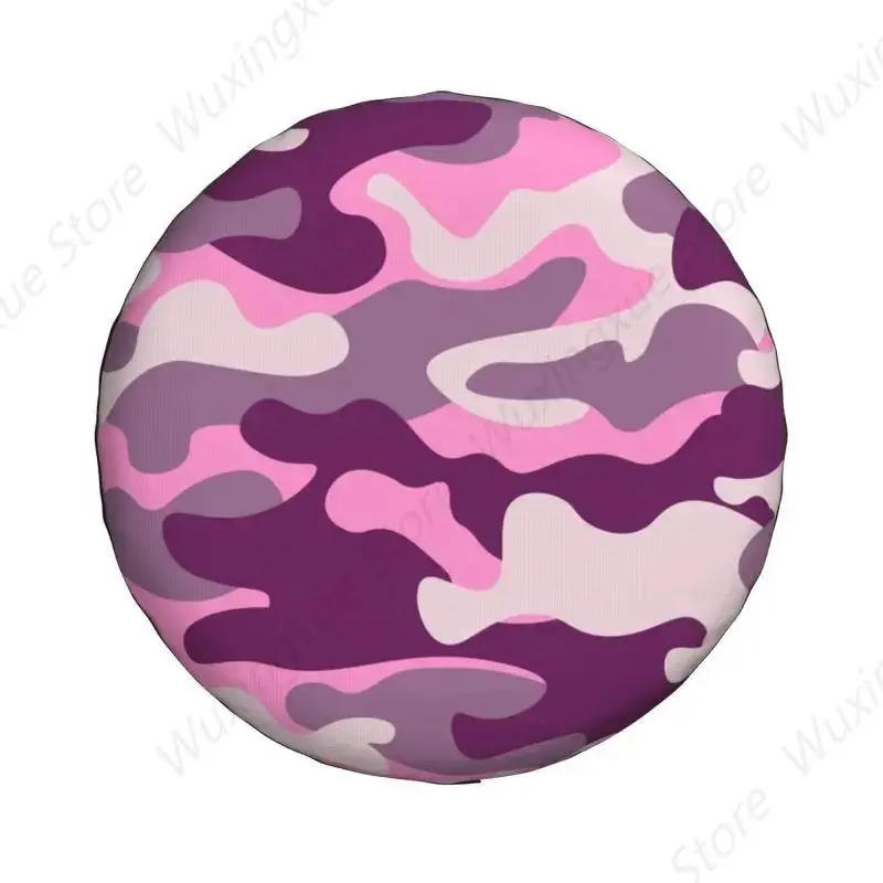 Pink Military Camouflage Camo Style Tire Cover 4WD 4x4 SUV Spare Wheel Protector for Prado Pajero Jeep 14