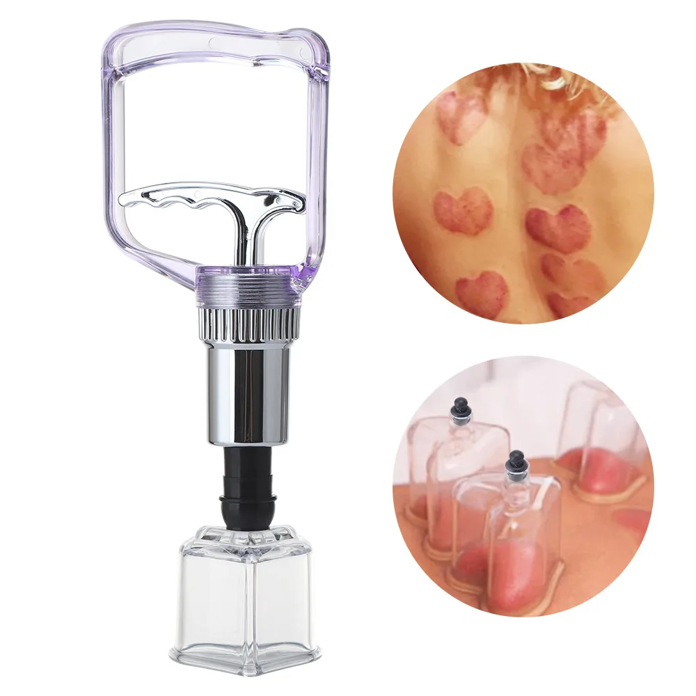 Heart-shaped Cupping Device Household Meridian Health Care Cupping Set Manual Cupping Air Gun Vacuum Large Suction 4 PCS