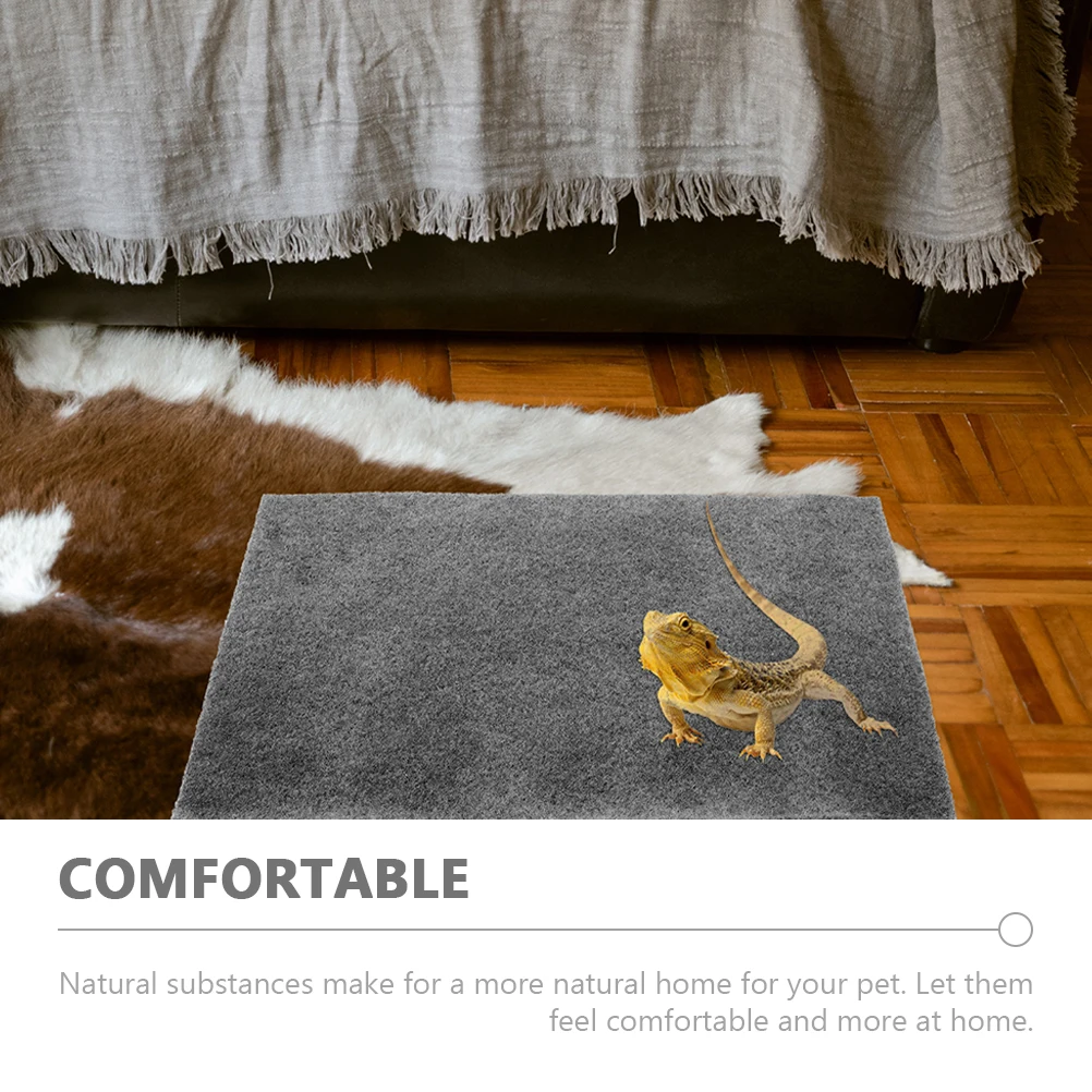 

2PCS Reptile Absorbent Pad 50x30CM Grey Wear Resistant Snake Bedding Tortoise Carpet Lizard Tank Liner Moisture Retaining Pet