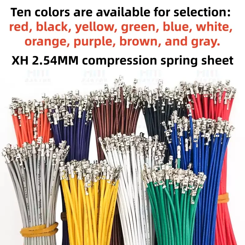 100pcs Dupont 2.54mm Terminal Connecting Line Cable Double Single Head Electronic Wire 10cm/20cm/30cm/50cm 26AWG/24AWG/22AWG