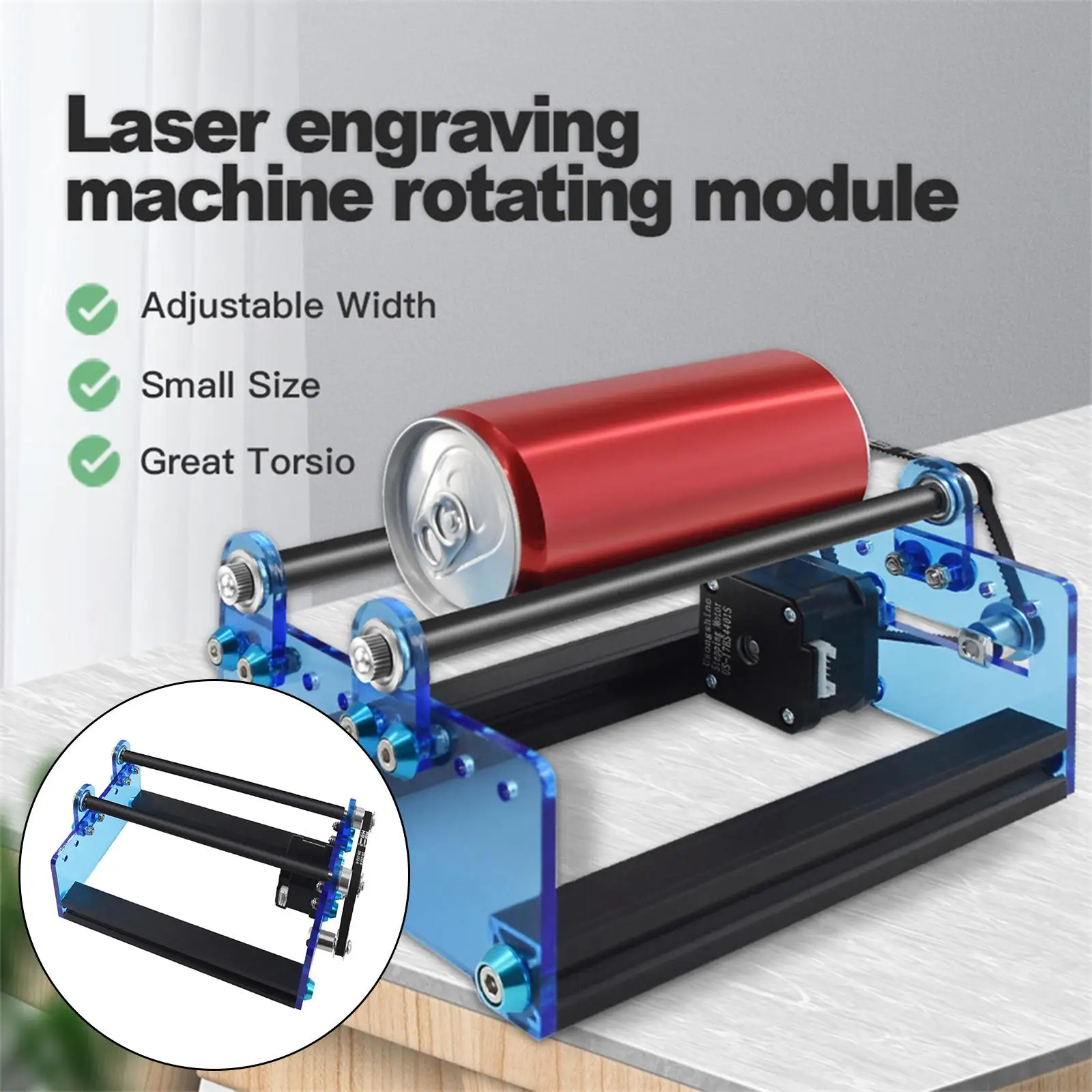 Engraver Module Rotary Roller Engraver Cutter Machine Module Rotatable for Engraving Cylindrical Objects Cans Cups Pens Bowls