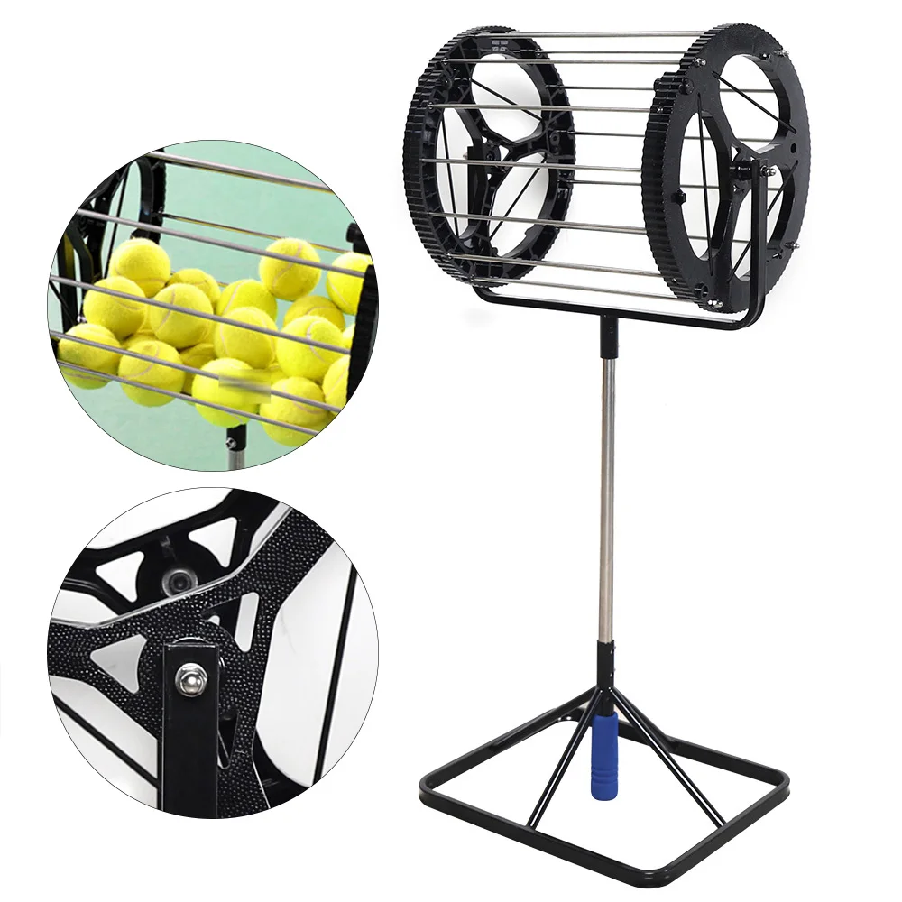 2 in 1 Tennis Ball Picker Tennis Ball Picker Saver Grabber Black Automatic Tennis Ball Pick Up Hopper