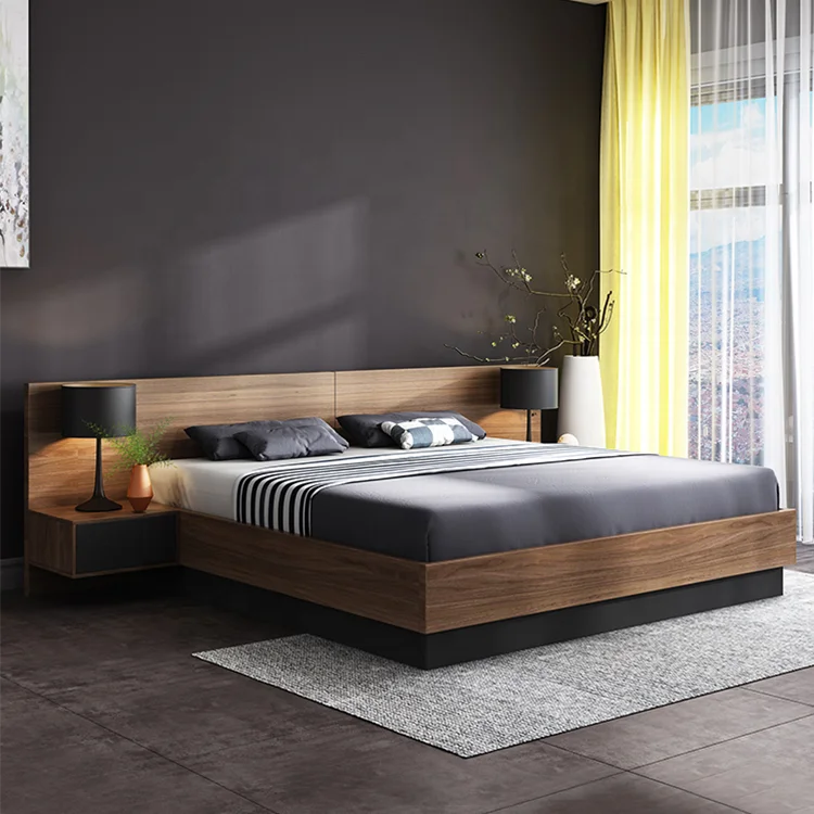 %s Modern Simple Tatami Bed With Storage Function Nordic E1 MDF Bed 1.5/1.8m King/Queen Size Double Bed Bedroom Furniture Set - view 4