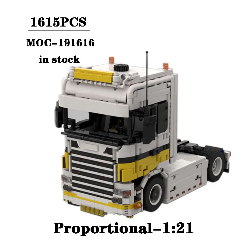 Building Blocks MOC-191616 Truck Head Scale 1:21 Building Splicing Toy Model 1615PCS Children's Birthday Gift Christmas Toy