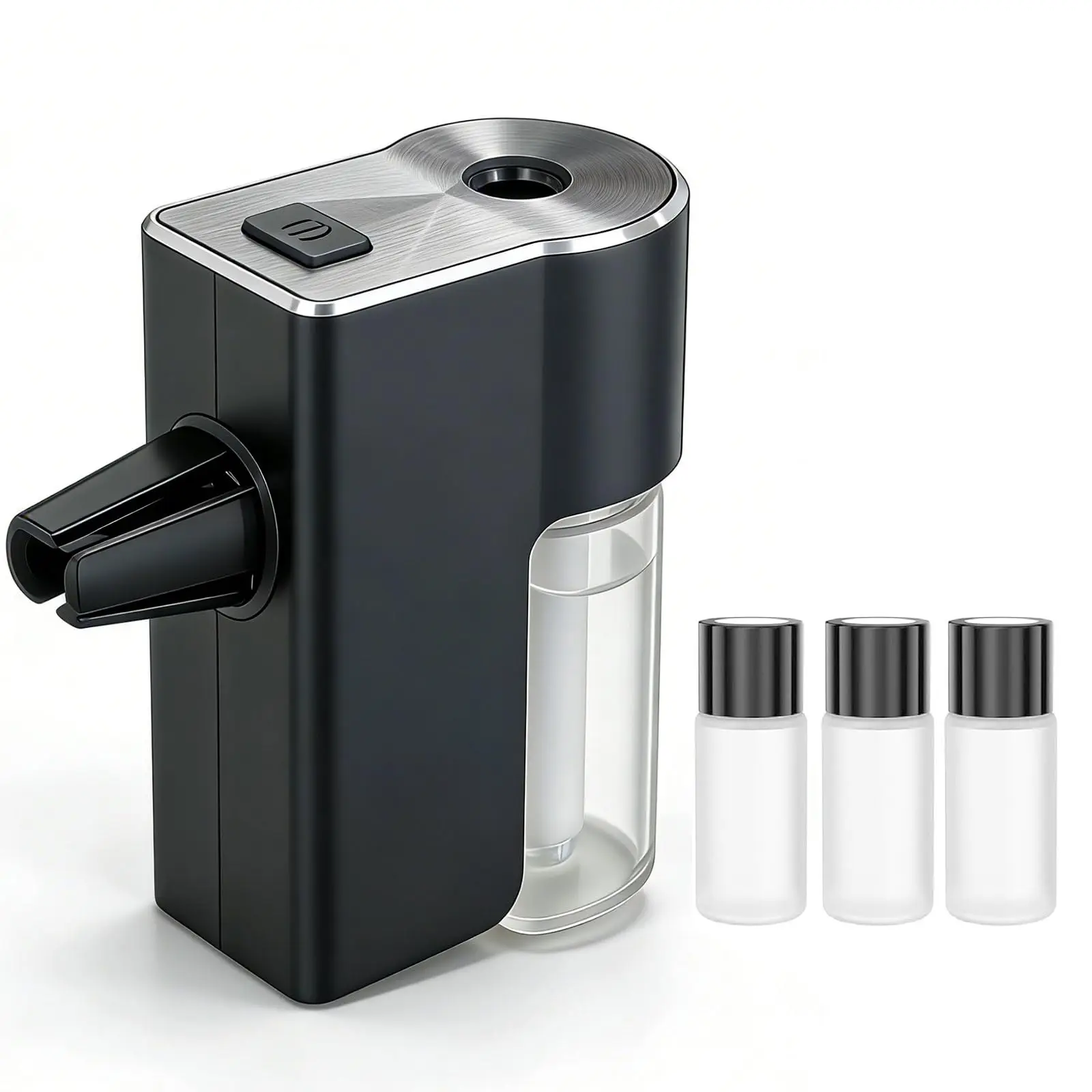 

Smart Car Vent Air Freshener Diffuser 3 Speed Adjustable Rechargeable Auto On Off With 3x10ml Essential Oils
