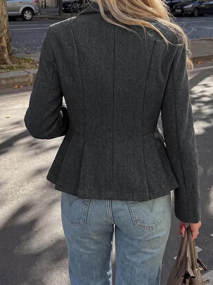 2026 New Autumn And Winter Women's Coat Fashionable, Comfortable, Casual Temperament, Versatile For Commuting, Loose Woolen Suit