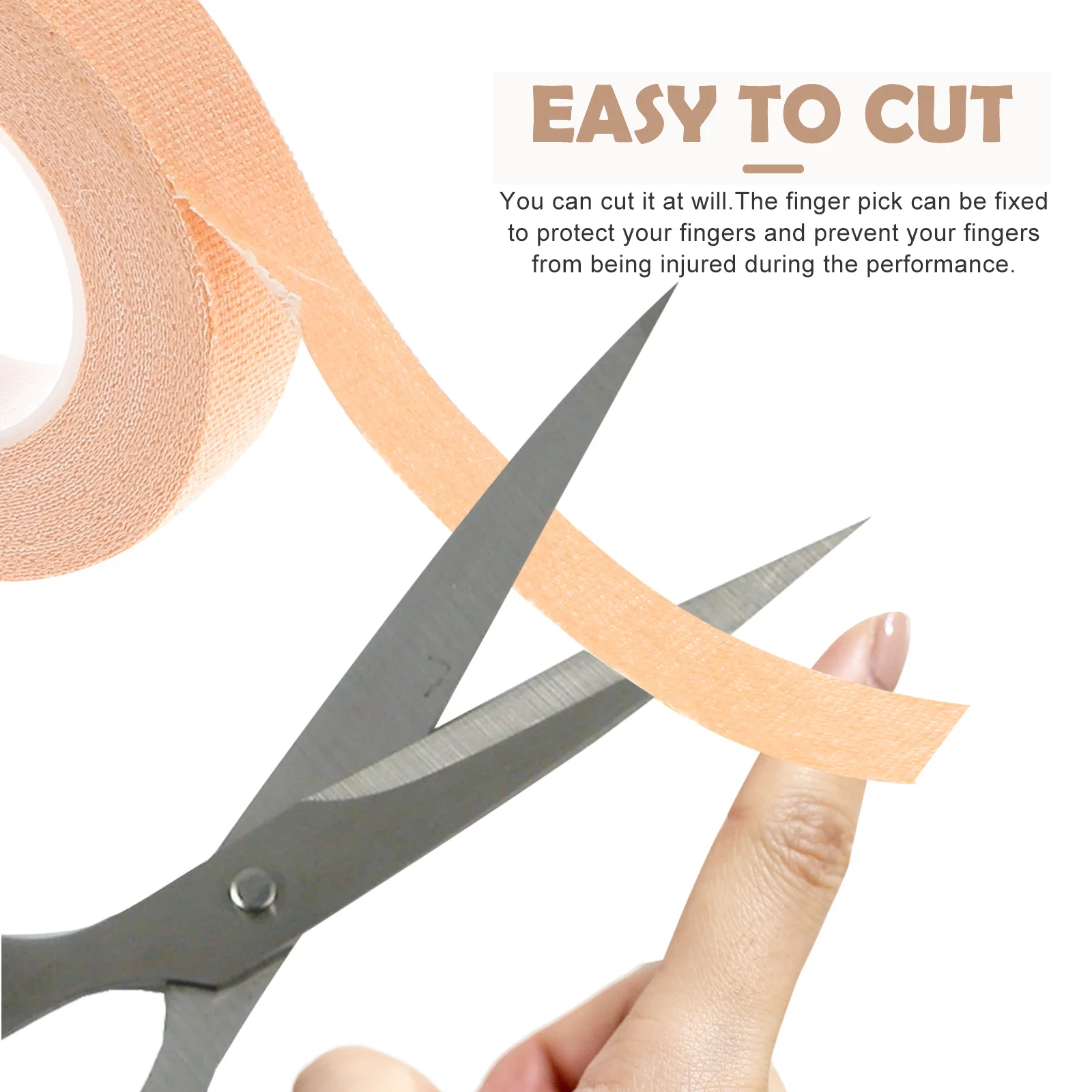 

10Pcs Chinese Zither Finger Tape Guzheng Adhesive Tape Breathable Flexible Tearable Silk Finger Pick Fixing for Guzheng Pipa