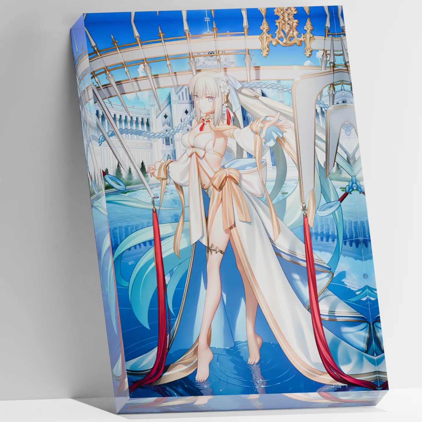 Fate Grand Order FGO Summer Morgan Aesc Waifu Clear Acrylic Block Anime Goods Desktop Ornament Desk Decor Collection Gift