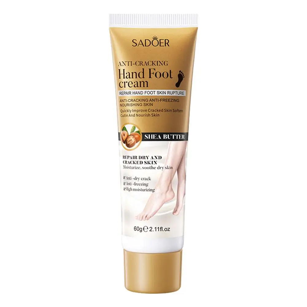 Anti Crack Hand Foot Cream, Salto anti-secagem, Clareamento rachado, Cuidados com os pés, Hidratante, Remoção de pés mortos, Reparação da pele, W1l8, 60g