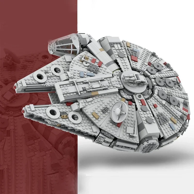 

Набор Moc Millennium Falcon, 1726 шт., 75257, космический корабль MOD, модель корабля Фалькон, строительные блоки, игрушки для детей, рождественские подарки
