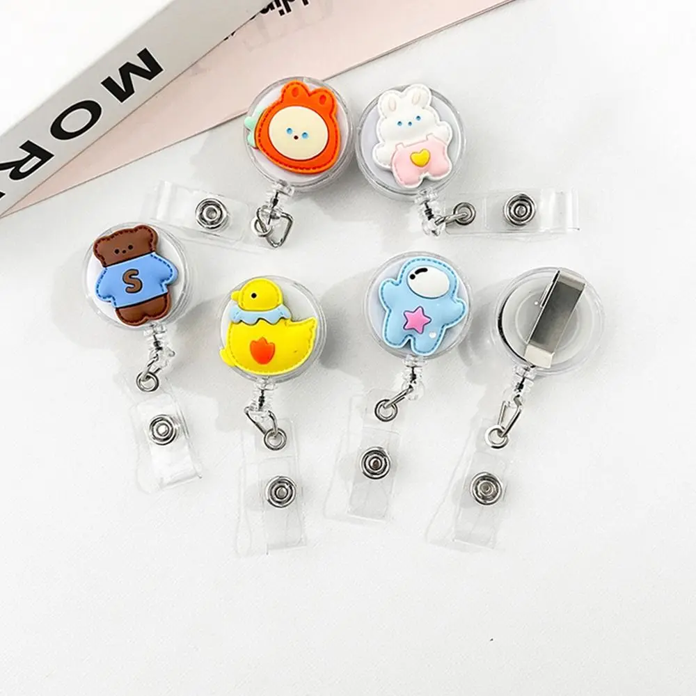 

Cartoon Retractable Office Supplies ID Card Hospital Chest Pocket Clip Buckle Reel Clip Lanyard Badge Badge Reel Holder