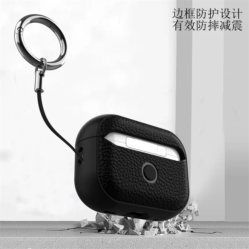 2024 New for AirPods Pro 3 Case second-generation leather patterned Bluetooth earphone Cover For AirPods pro 2 protector Case