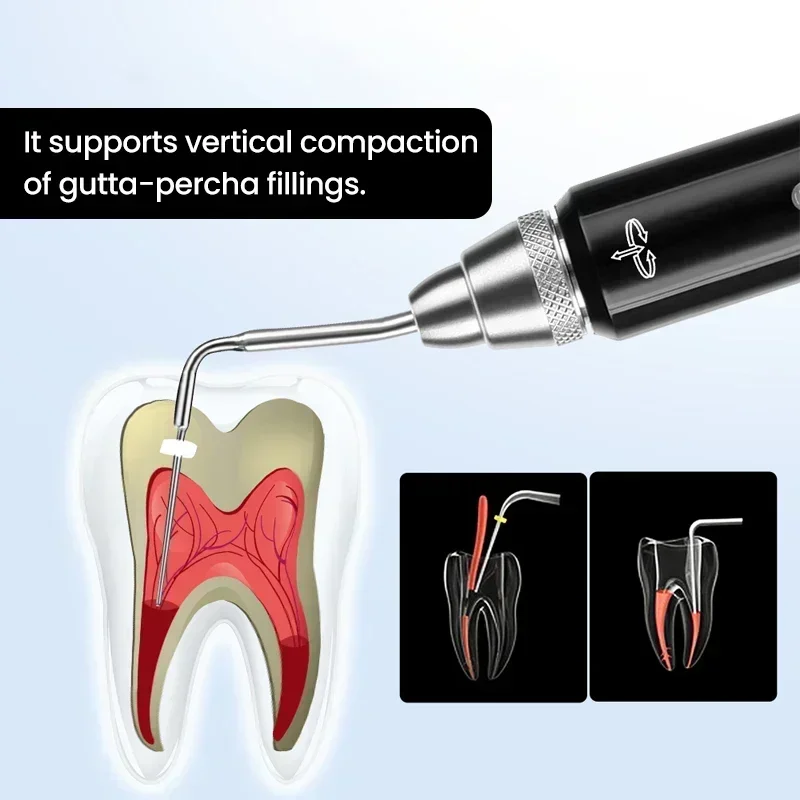 Dental bezprzewodowy Gutta Percha bezprzewodowy wieszak System obturacji Endo elektryczny podgrzewany długopis 2 końcówki ogrzewanie endodontyczne