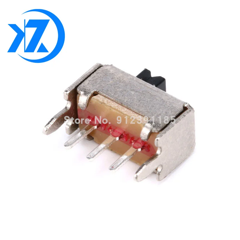 10PCS SS12D07 mini Slide Switch 3pin 2 Position 1P2T SPDT High quality toggle switch Handle:3MM/4MM/5MM/6MM