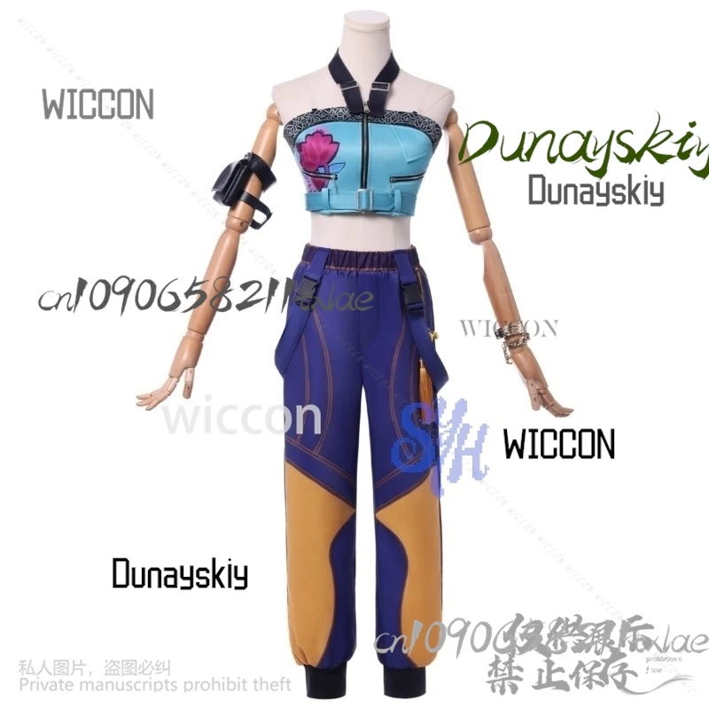 Kawaii Korea Girls Y2K Idol Stage Uniform Huntrix KPop Demon Hunters Zoey Girls Groups Sexy Top Pants Wig Earring Halloween