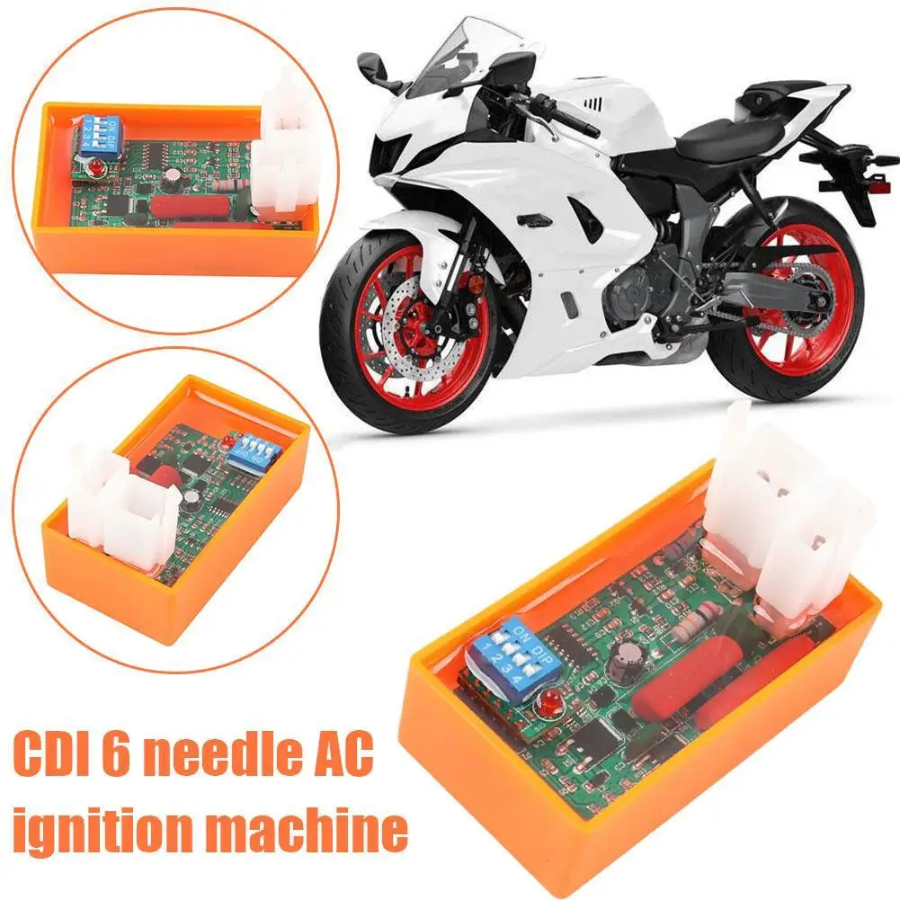 6 Pin AC CDI Box With DIP Switch Motorcycle Lgnition Speed Limit4000-12000 For WAVE100 Racing YX140 Competitive Racing