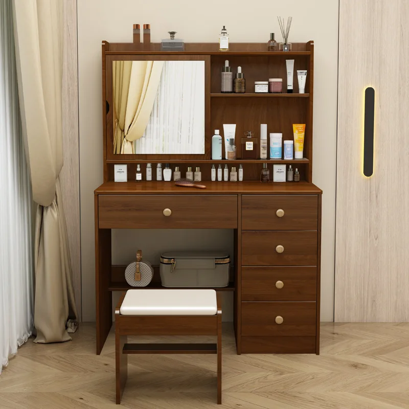 

# Dressing Table Bedroom Small Unit Small Dressing Table Rotatable Mirror Simple Modern Storage Cabinet Integrated Dressing