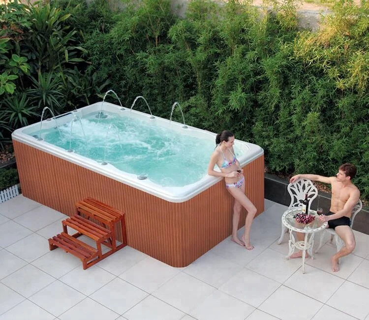 Backyard Acrylic Outdoor Mini Swimming Pool Spa Whirlpool Endless Pool