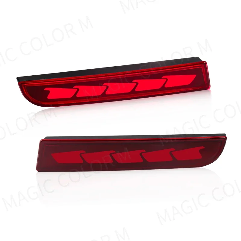 For Mitsubishi Lancer Evolution X Outlander Accessories LED Rear Bumper Reflector Light Brake Warning Dynamic Turn Signal Lamp