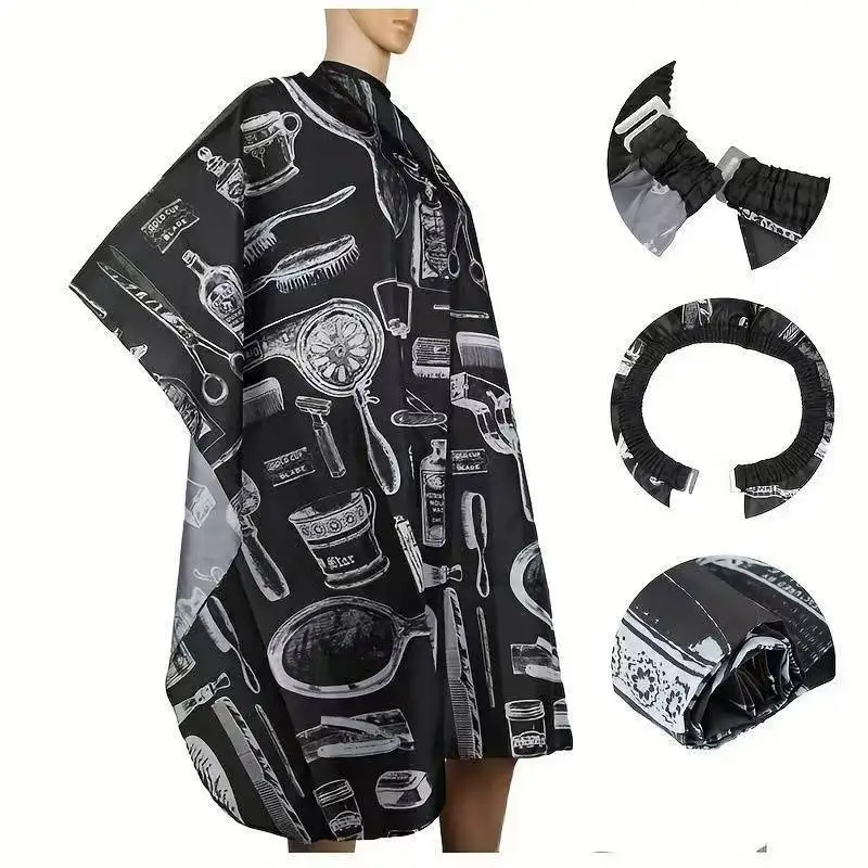 Barber Apron Waterproof Haircut Apron Cape Haircut Cover Salon Hairdresser Haircut Cover Colored Apron Styling Cloth view 4