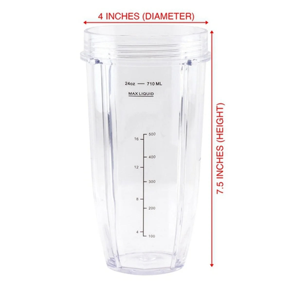 Peças de Substituição para Liquidificador Ninja, Copo de 24Oz, Lâmina Extratora de 7 Fins, para Nutri Ninja Auto IQ BN801 SS101 BL480-30 BL641