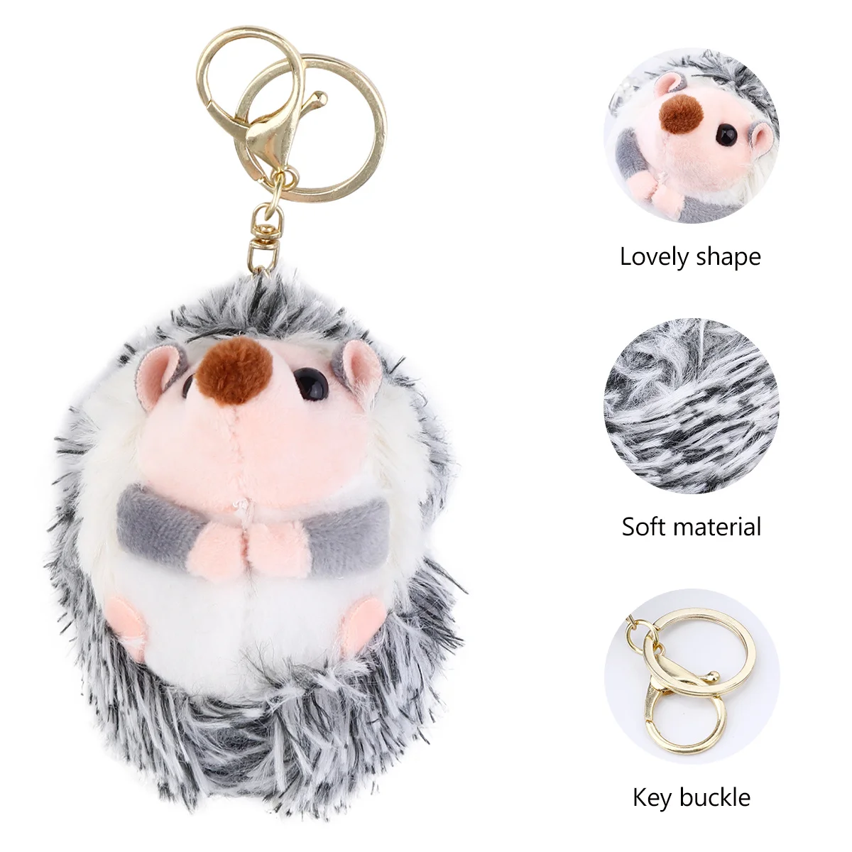 

1Pcs Creative Hedgehog Keychain Cute Bag Hanging Decor Unique Key Accessory for Keys and Backpacks Hedgehog Keychain