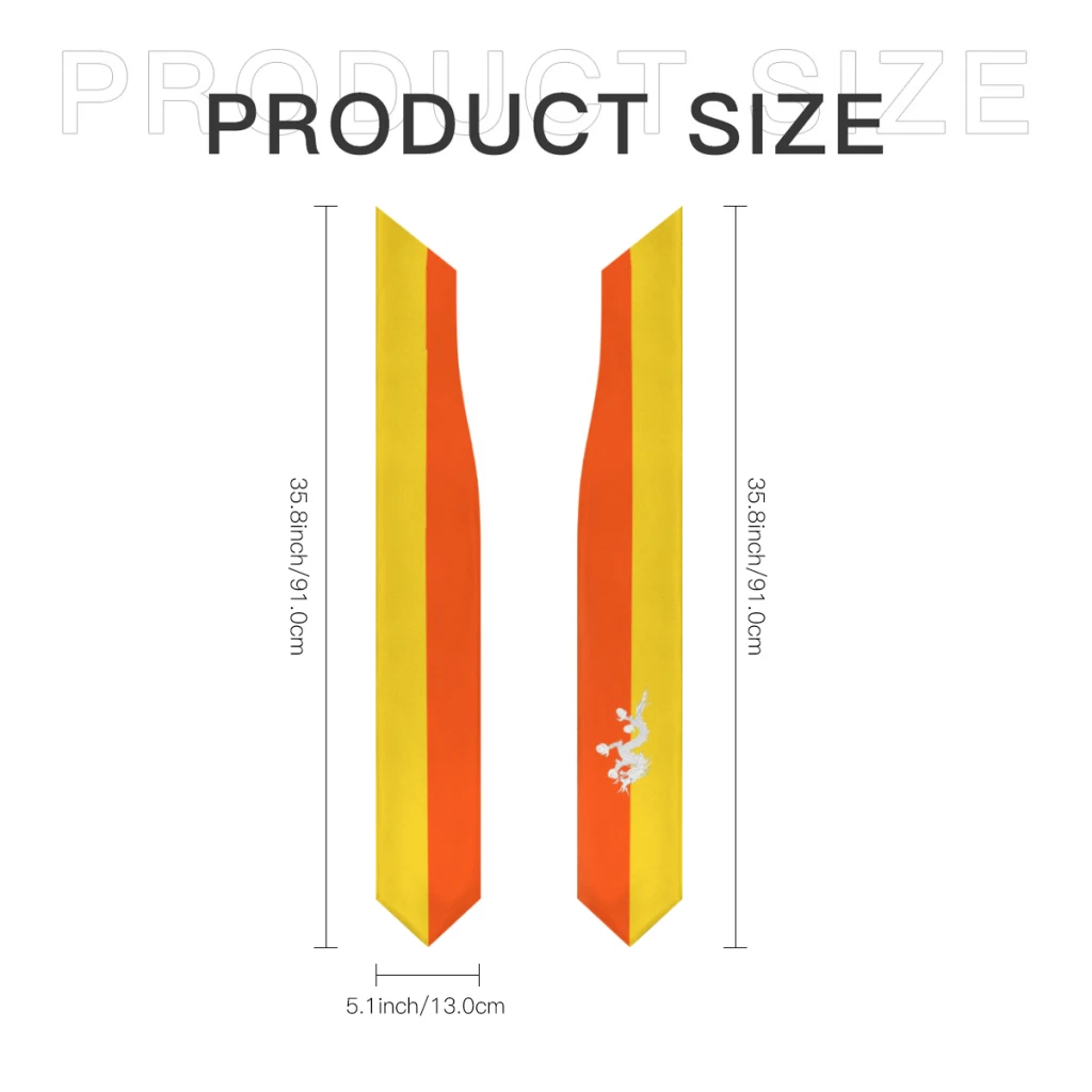 More design Graduation shawl Bhutan Flag & United States Flag Stole Sash Honor Study Aboard International Students