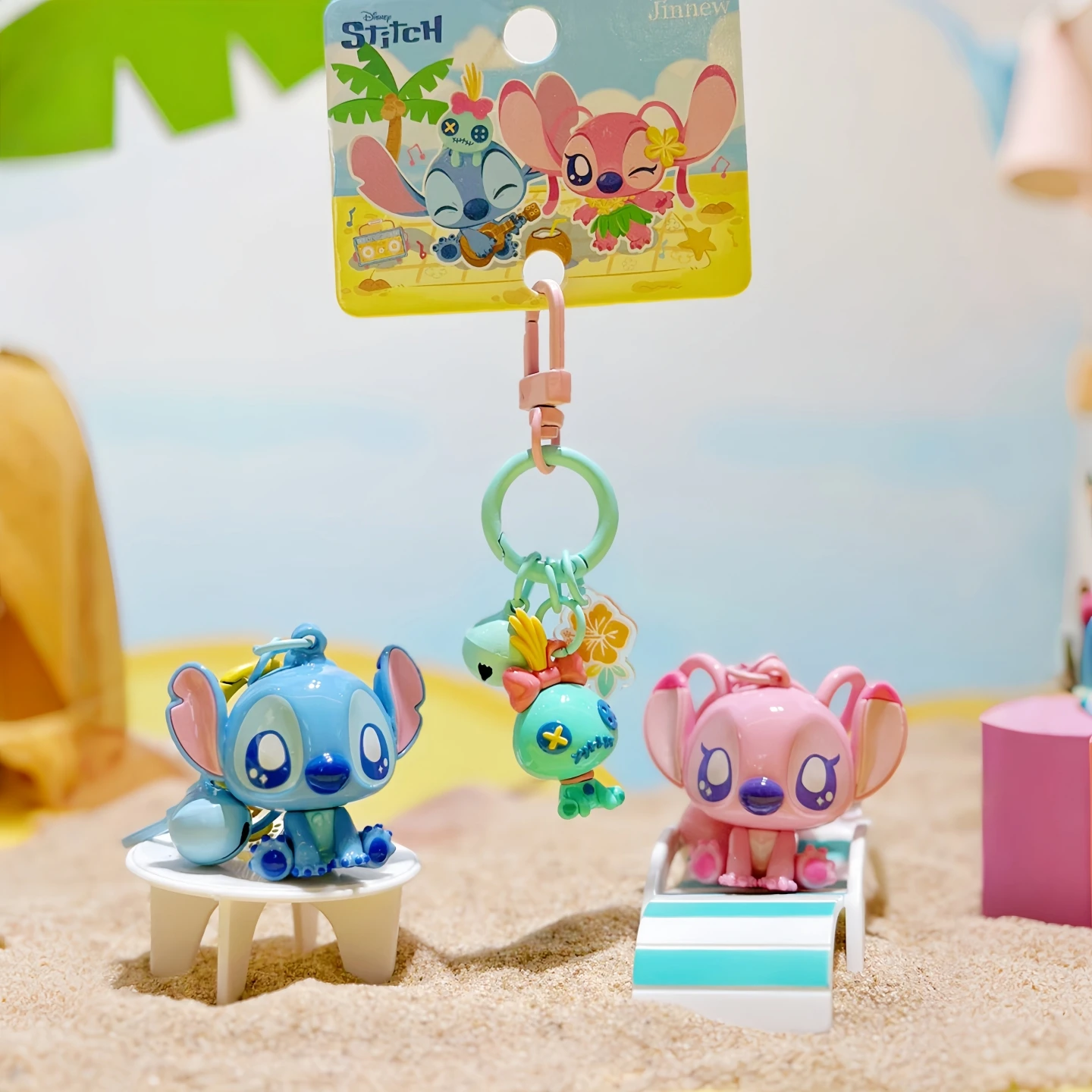 Porte-clés Original Stitch pour clés de voiture, figurine en peluche de dessin animé mignon, décor de charme, cadeau unisexe pour les Fans et les amis